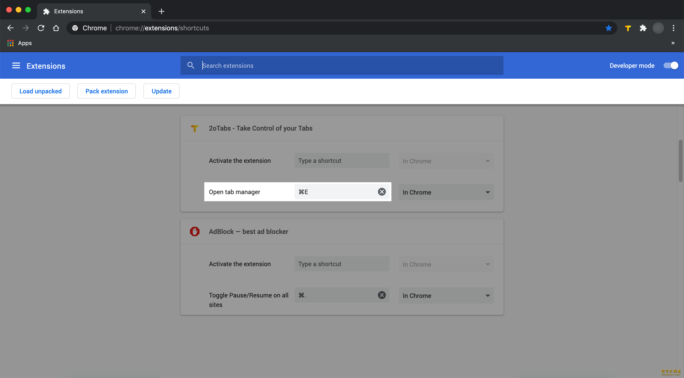 Chrome™ 标签管理器