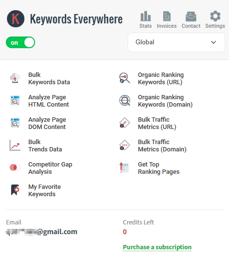 Keywords Everywhere