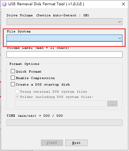 USB Removal Disk Format Tool