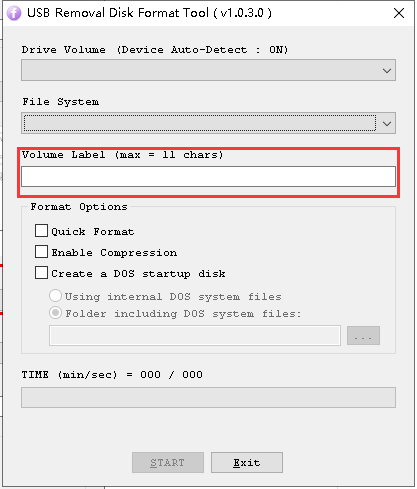 USB Removal Disk Format Tool