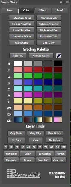 Palette Effects Panel