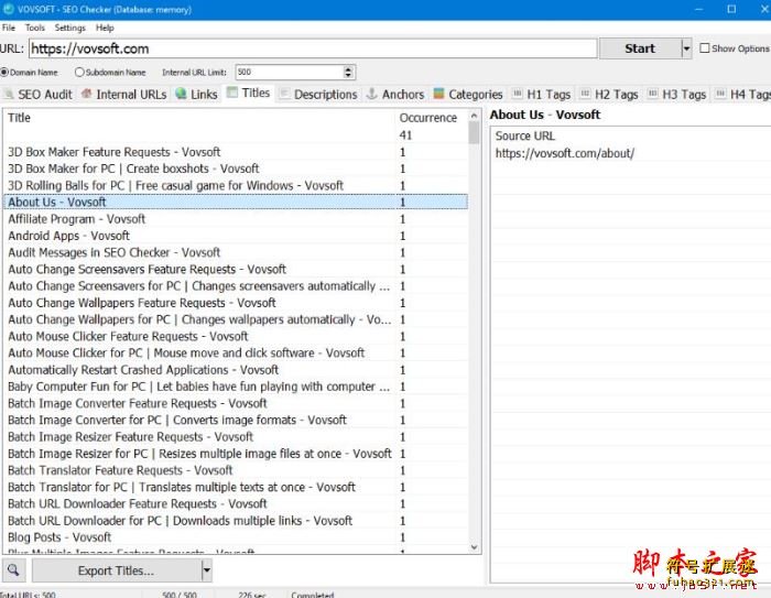 VovSoft SEO Checker