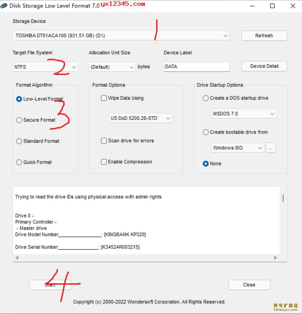 Disk Storage Low Level Format